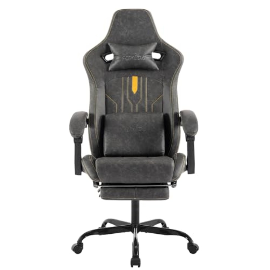 Ergonomic Office Chair - Krzesło do gier z podnóżkiem, idealne