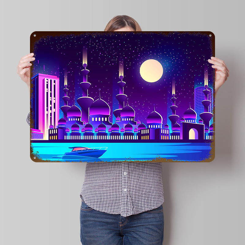Synthwave Neonowe Miasto Dubaj – Home Office Dubai recenzja i cena