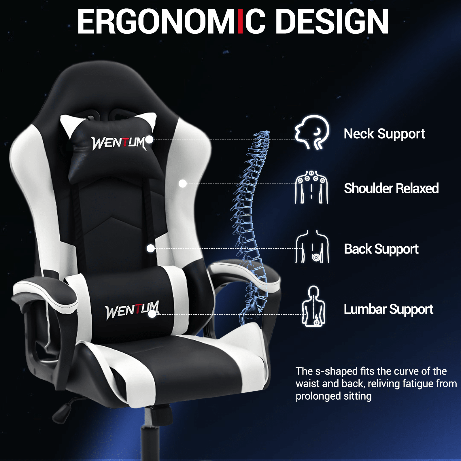 Ergonomiczne krzesło do gier w – Ergonomic Office Chair recenzja i cena